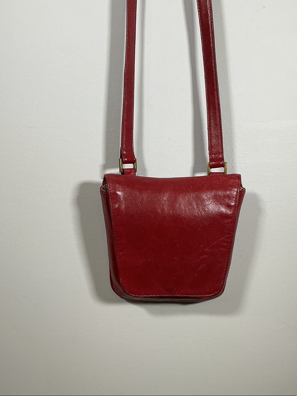 HOBO Crimson Leather Crossbody with Slim Strap